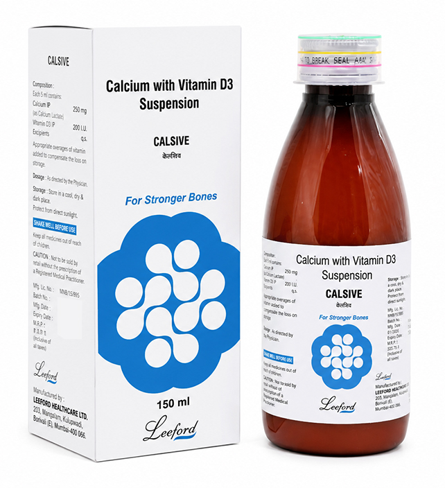 Calsive Syrup Product